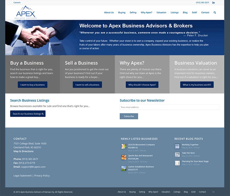Apex's New Website
