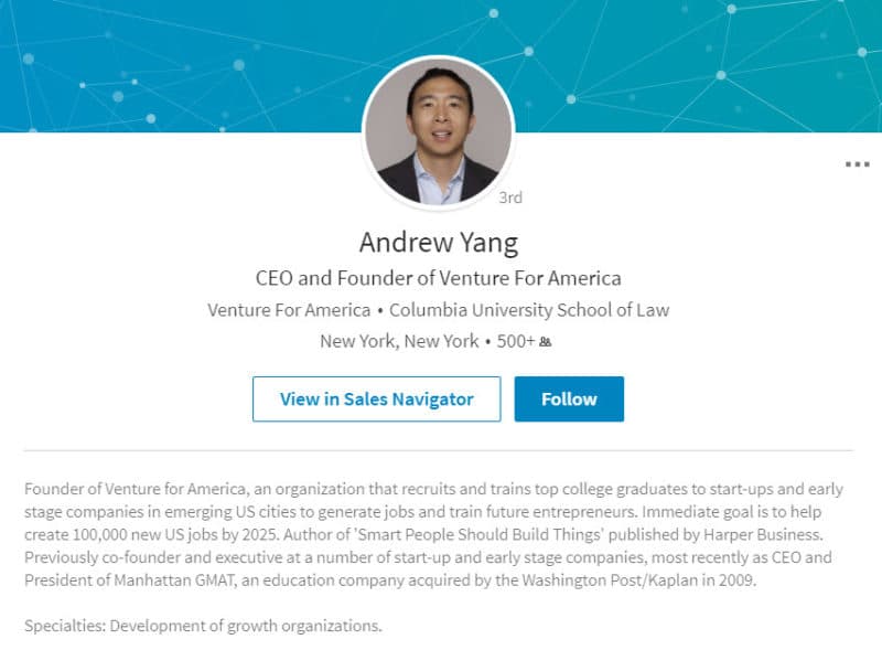 Andrew Yang Sold to a Competitor